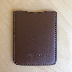 New Coach Leather Card Holder